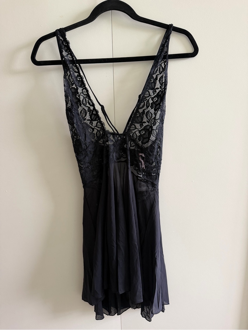 NWT lacy black babydoll